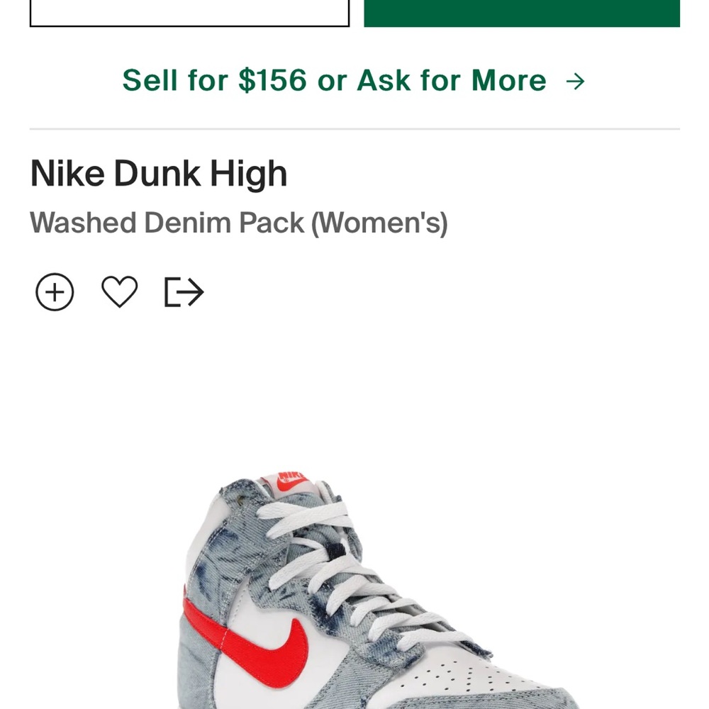 Nike
Dunk High "Washed Denim" sneakers haberno. Sold out everywhere